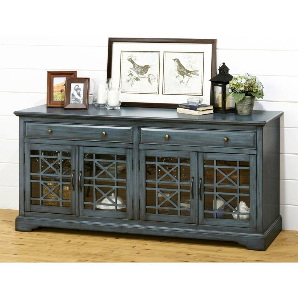 Jofran Craftsman Antique Blue 70" Media Unit