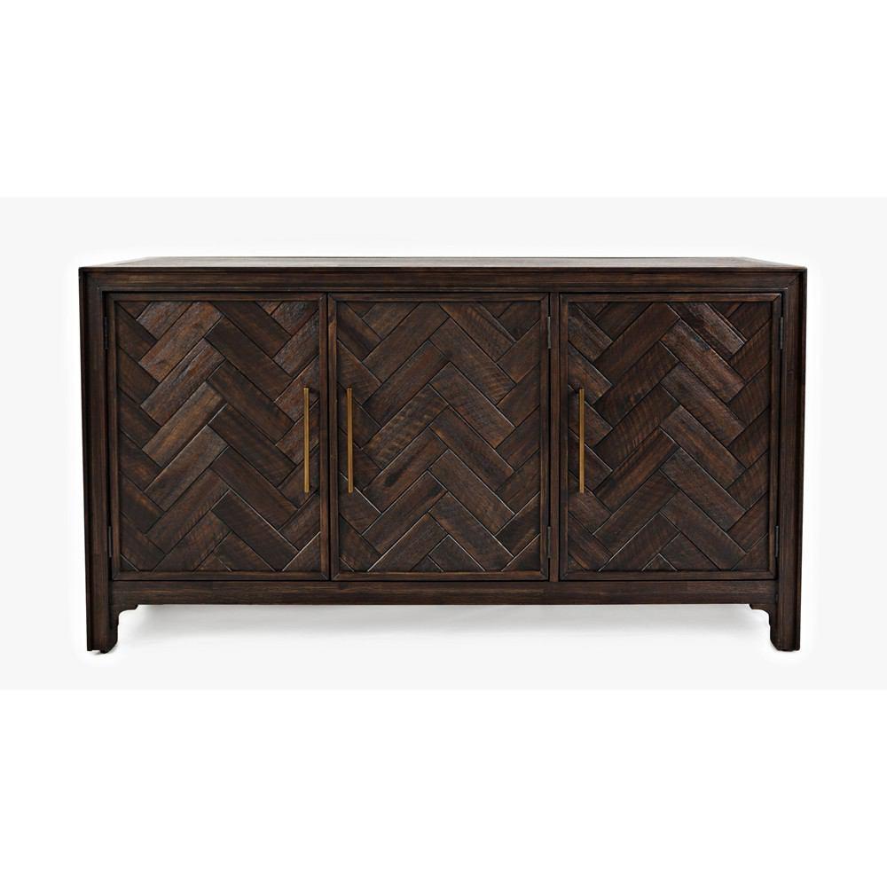 Jofran Gramercy Dark Chevron 3 Door Accent Cabinet