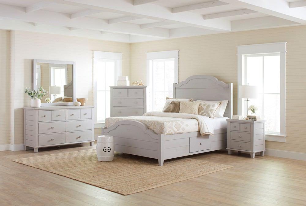 Jofran Chesapeake Dove Queen Storage Bed