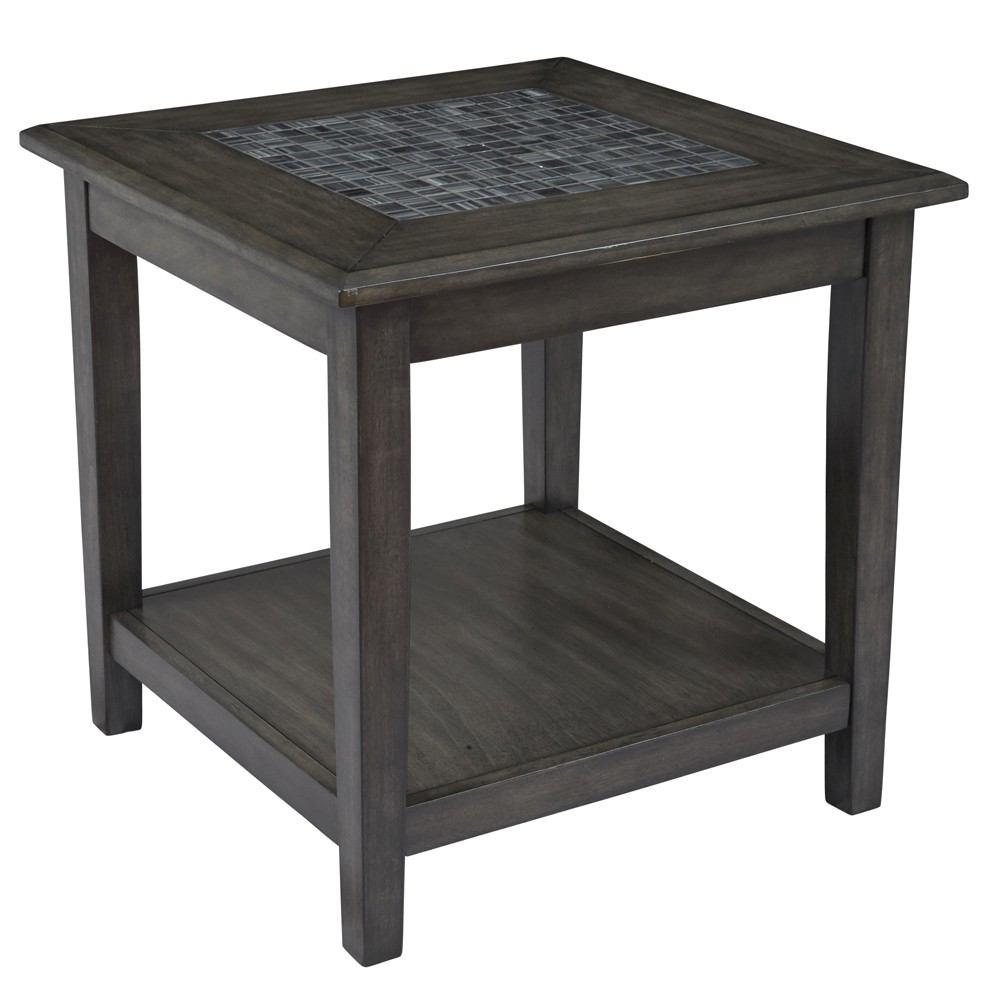 Jofran Grey Mosaic End Table