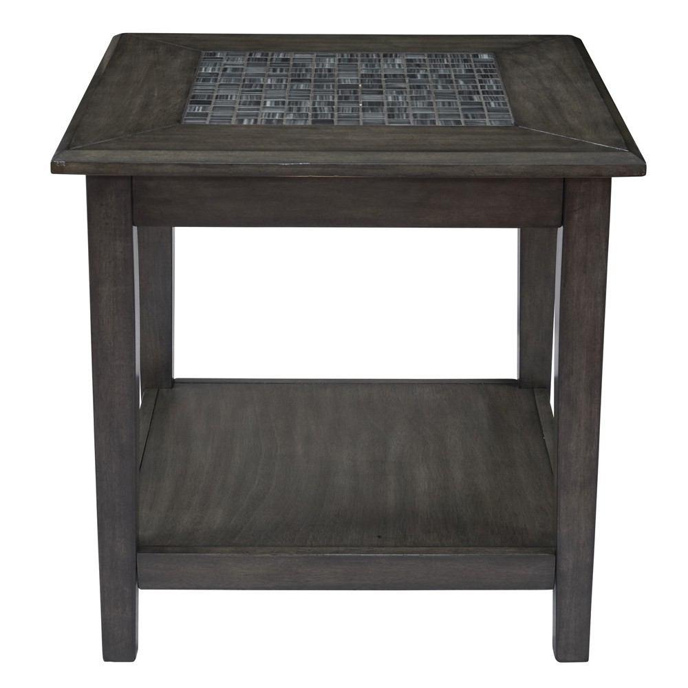 Jofran Grey Mosaic End Table