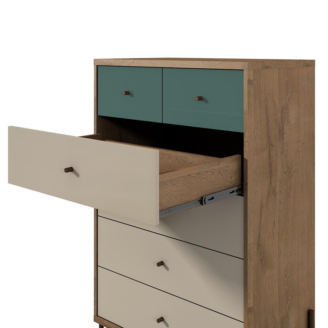 Manhattan Comfort Joy 48.43" Tall Dresser with 6 Full Extension Drawers