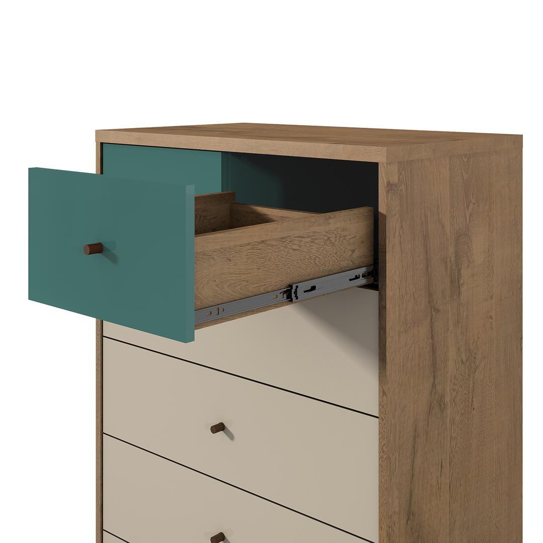 Manhattan Comfort Joy 48.43" Tall Dresser with 6 Full Extension Drawers