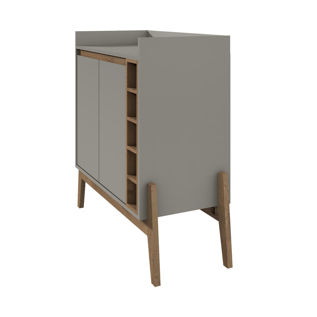 Manhattan Comfort Essence 5-Bottle Wine Buffet Stand