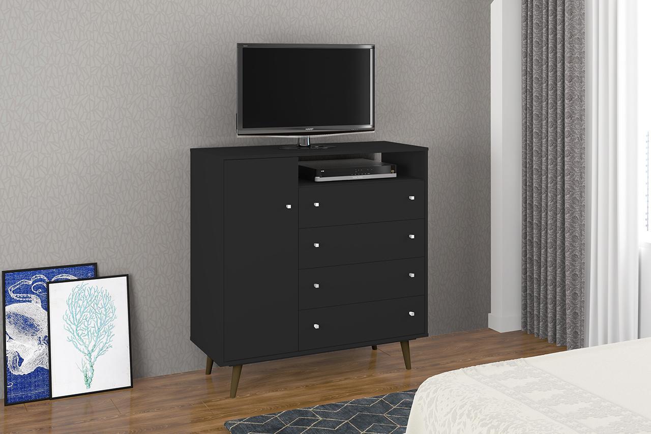 Manhattan Comfort Liberty 4-Drawer 42.32" Sideboard