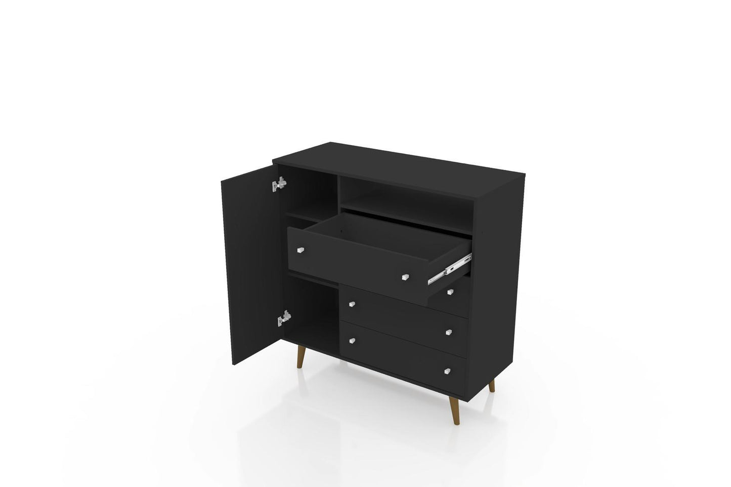 Manhattan Comfort Liberty 4-Drawer 42.32" Sideboard