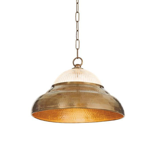 Brass & Glass Hanging Light by GO Home