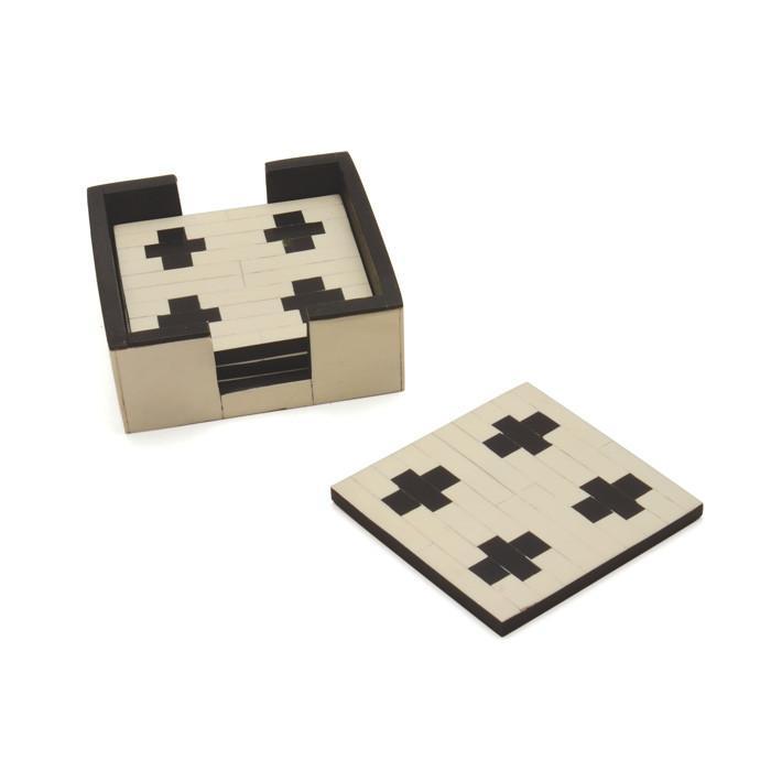 Set Of Four Cross Coasters - Set Of 2 by GO Home