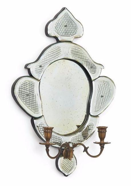 Antique Victorian Mirror Andover Candle Wall Sconce by GO Home