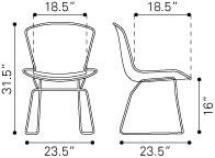 Zuo Wire Dining Chair - Set Of 2