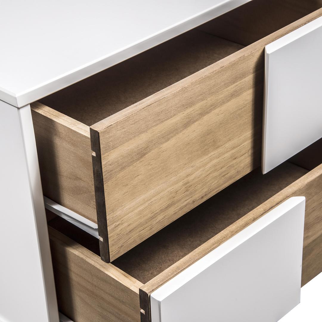 Manhattan Comfort Mid- Century Rustic Modern Livonia 2-Drawer Nightstand