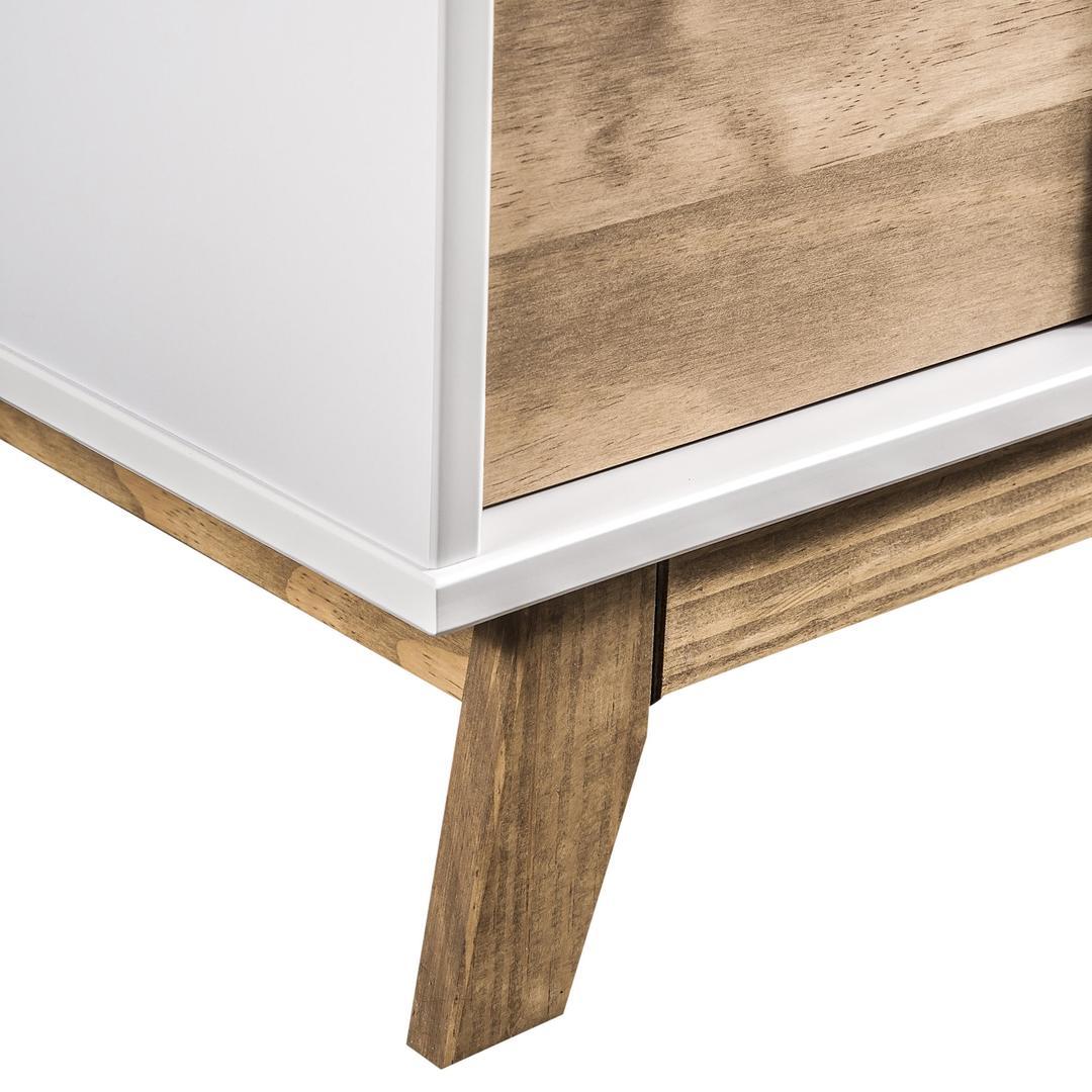 Manhattan Comfort Mid- Century Rustic Modern Livonia 2-Drawer Nightstand