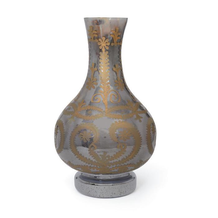 Alexia Black And Gold Mercury Vase by GO Home