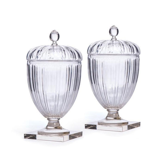 Franz Ripple Pair Of Jars by GO Home