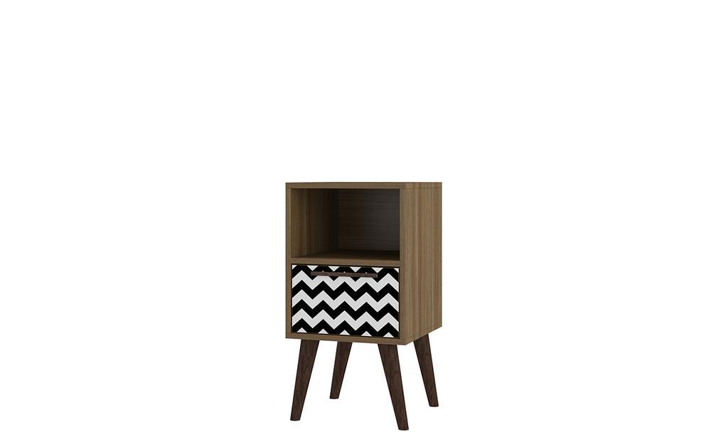 Manhattan Comfort Abisko 2.0 Side Table with 1- Drawer
