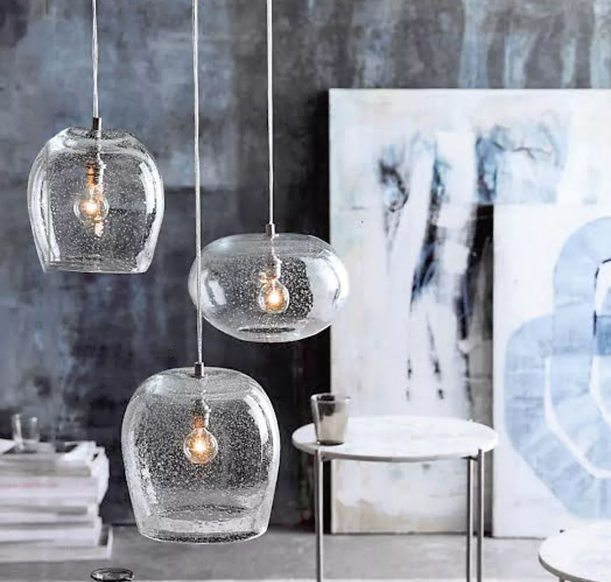 Roost Seeded Glass Pendant Lamps