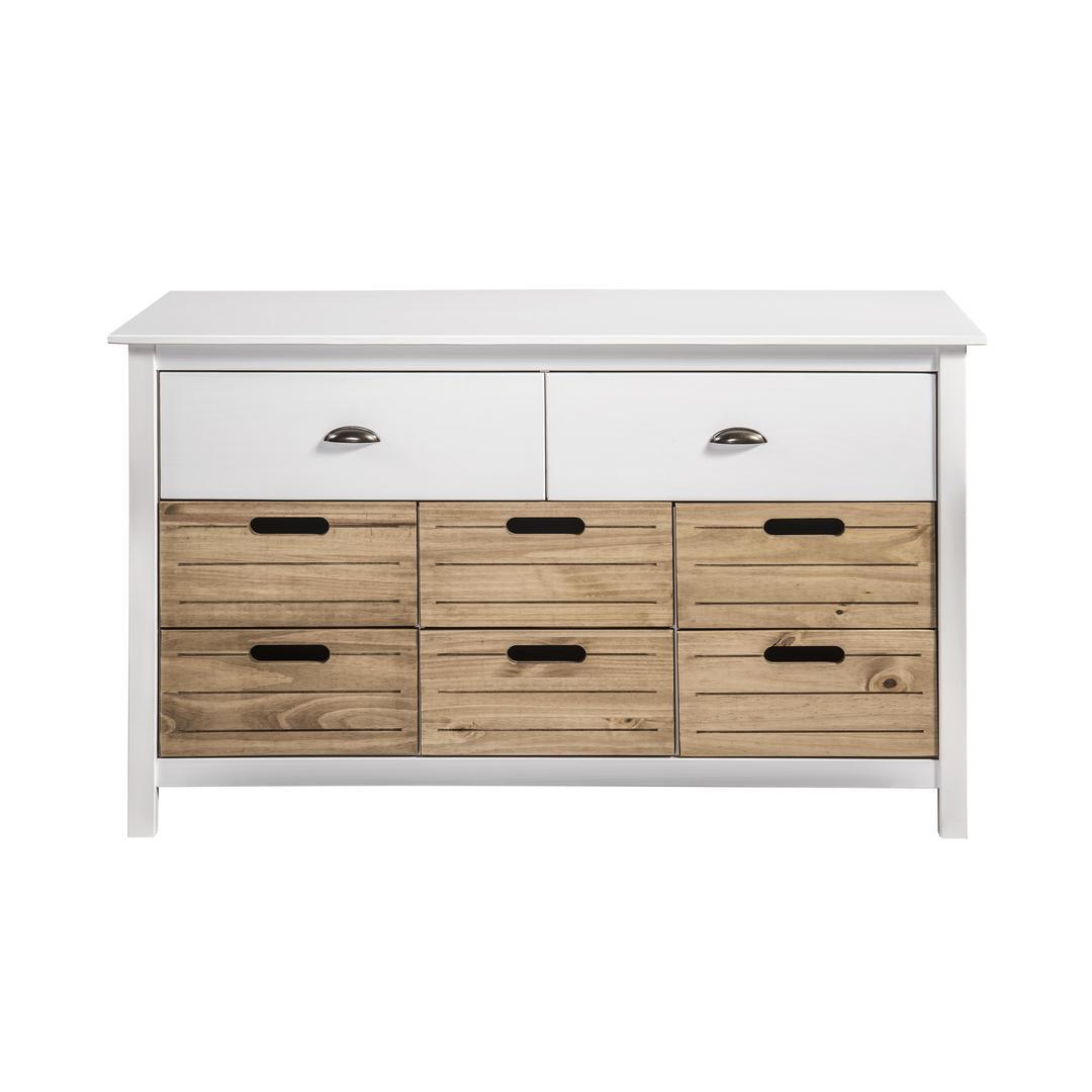 Manhattan Comfort Mid-Century Modern-Rustic 8-Drawer Irving 51.18" Wide Dresser 3.0