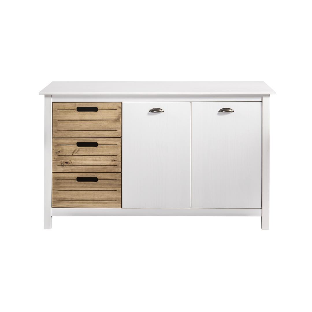 Manhattan Comfort Mid-Century Modern-Rustic 3-Drawer Irving 51.18" Dresser Cabinet 4.0