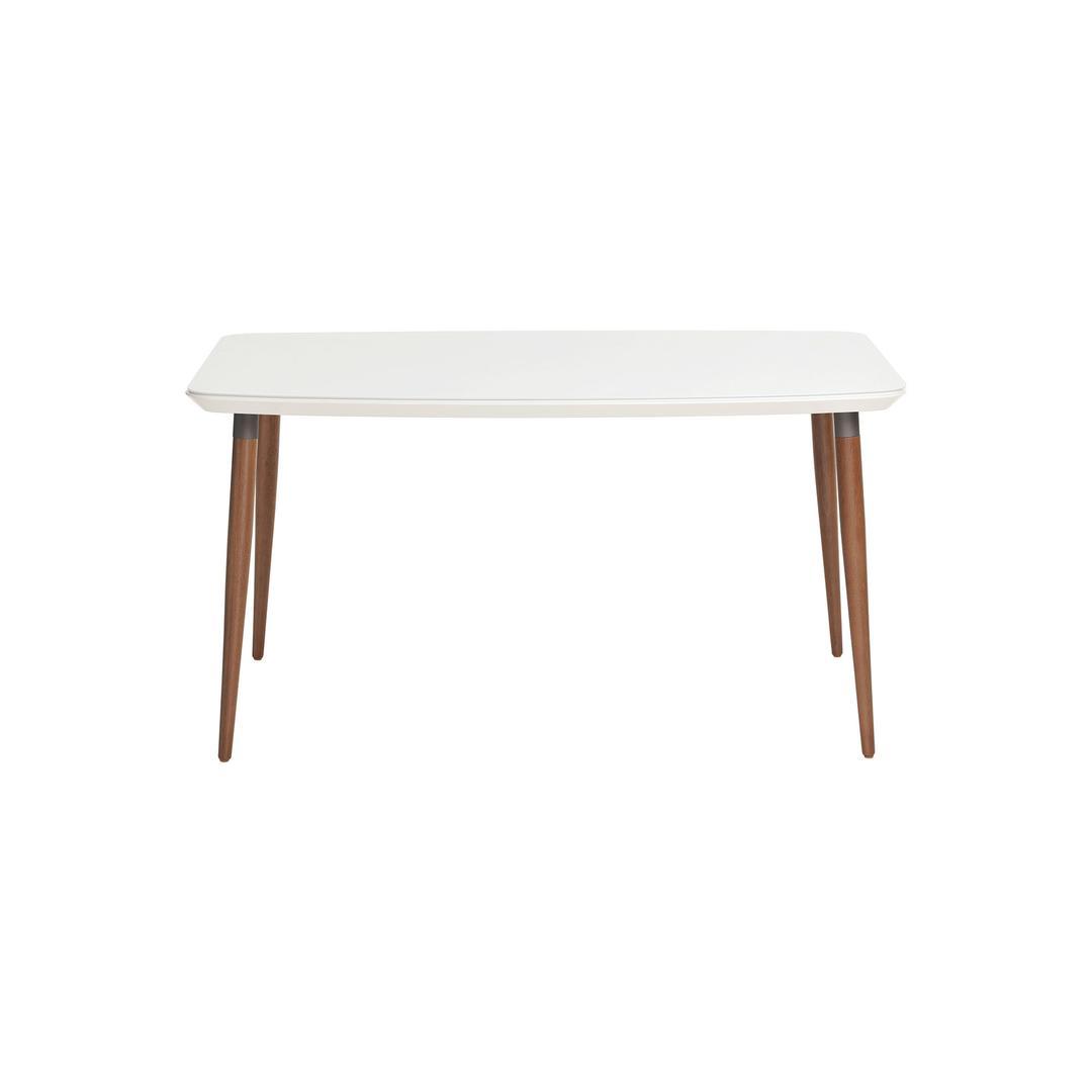 Manhattan Comfort Charles 62.99" Modern Round Edge Rectangular Dining Table