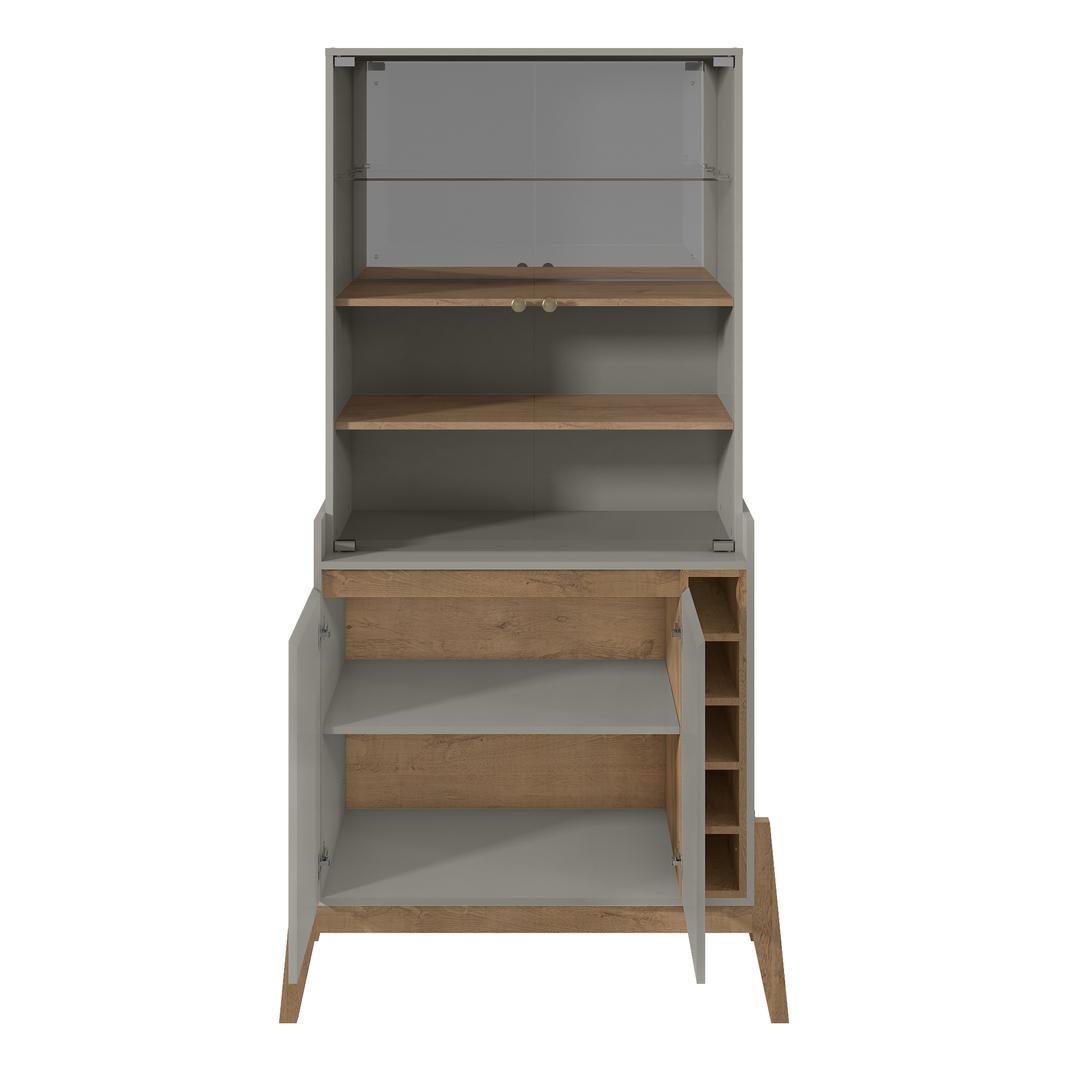 Manhattan Comfort Essence 5-Bottle Wine Cabinet with 6 Shelves