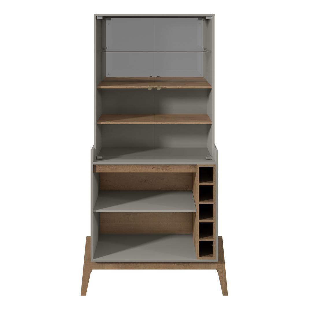 Manhattan Comfort Essence 5-Bottle Wine Cabinet with 6 Shelves