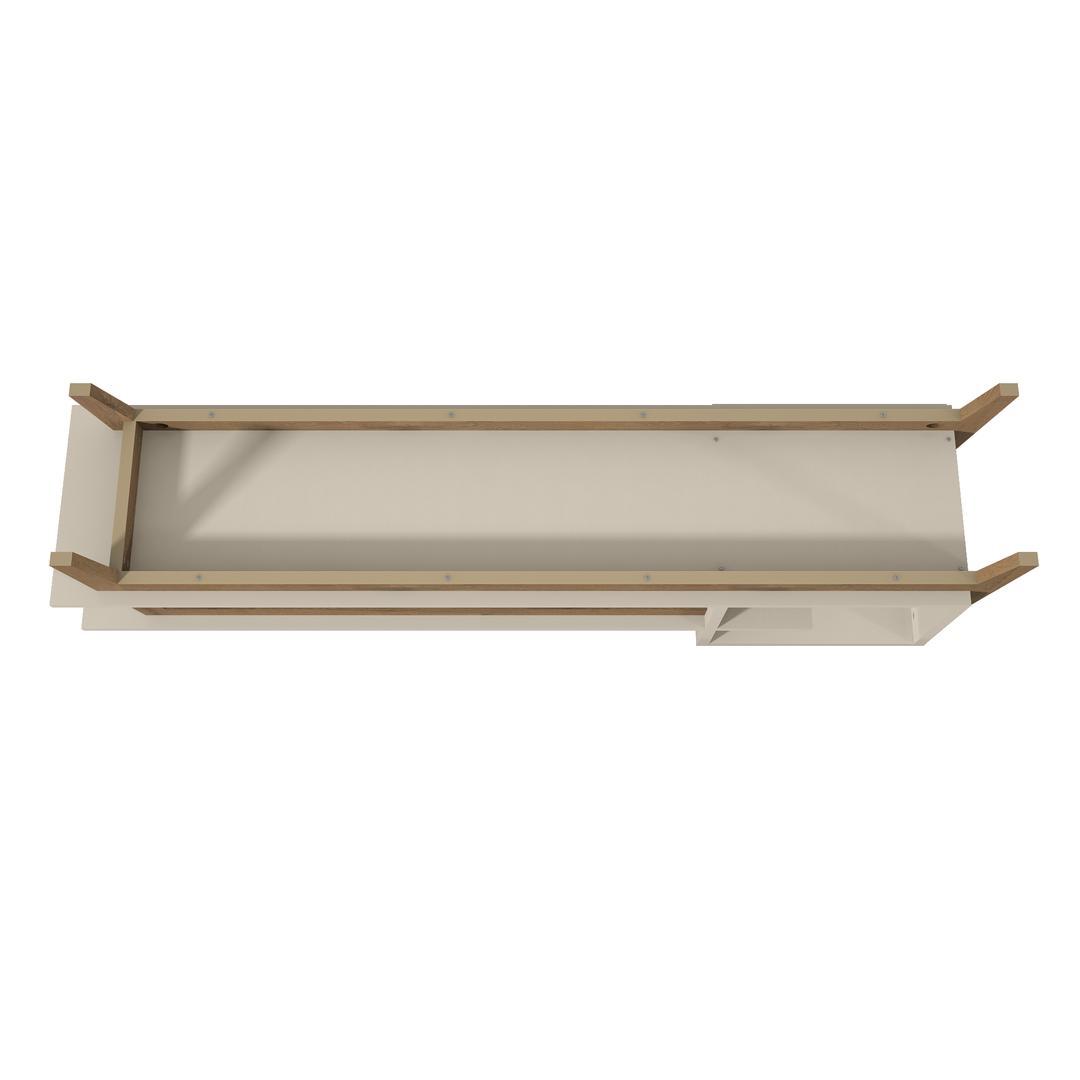 Manhattan Comfort Essence 73.82" TV Stand with 2 Shelves