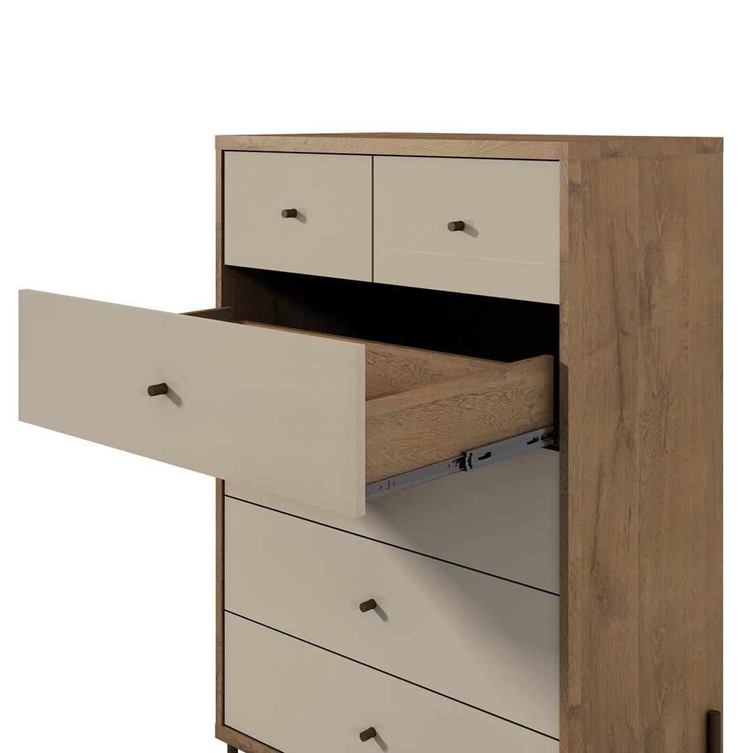 Manhattan Comfort Joy 48.43" Tall Dresser with 6 Full Extension Drawers