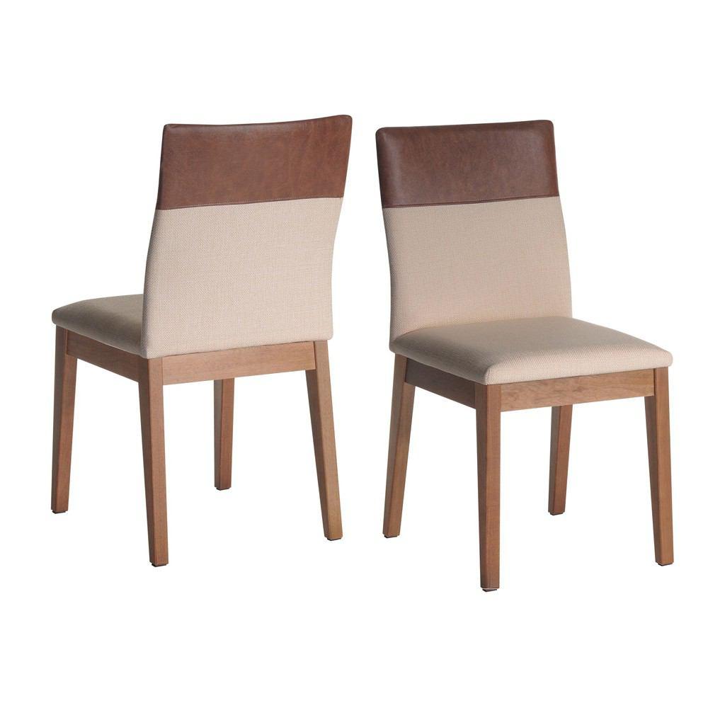 Manhattan Comfort Duke 2-Piece Dining Chair with Synthetic Leather