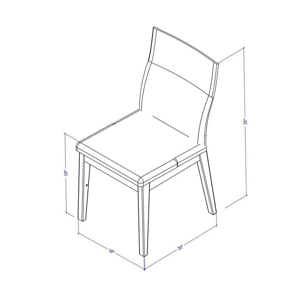 Manhattan Comfort Duke 2-Piece Dining Chair with Synthetic Leather