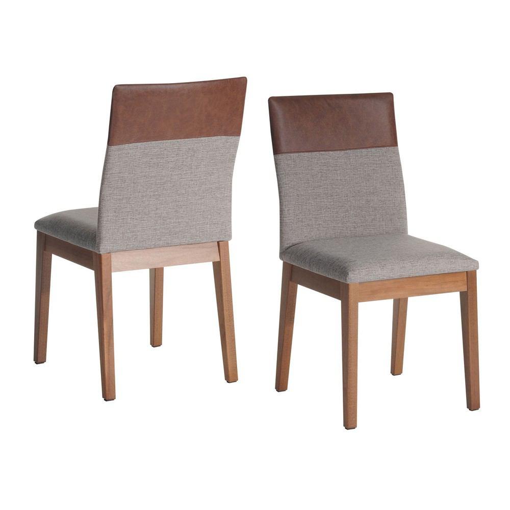 Manhattan Comfort Duke 2-Piece Dining Chair with Synthetic Leather