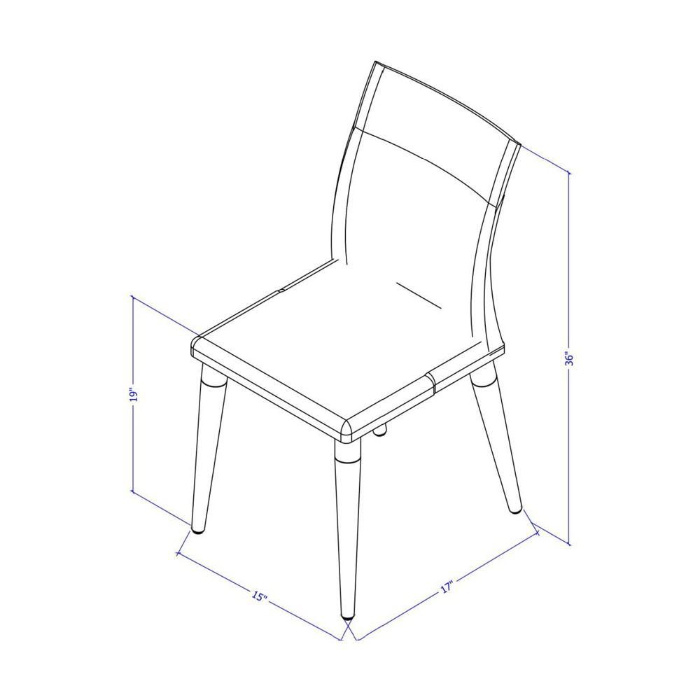 Manhattan Comfort Charles 2-Piece Dining Chair