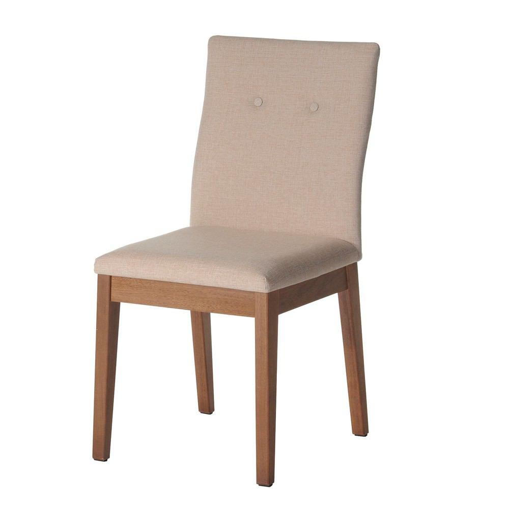 Manhattan Comfort Leroy 2-Piece Dining Chair with Stitched Buttons