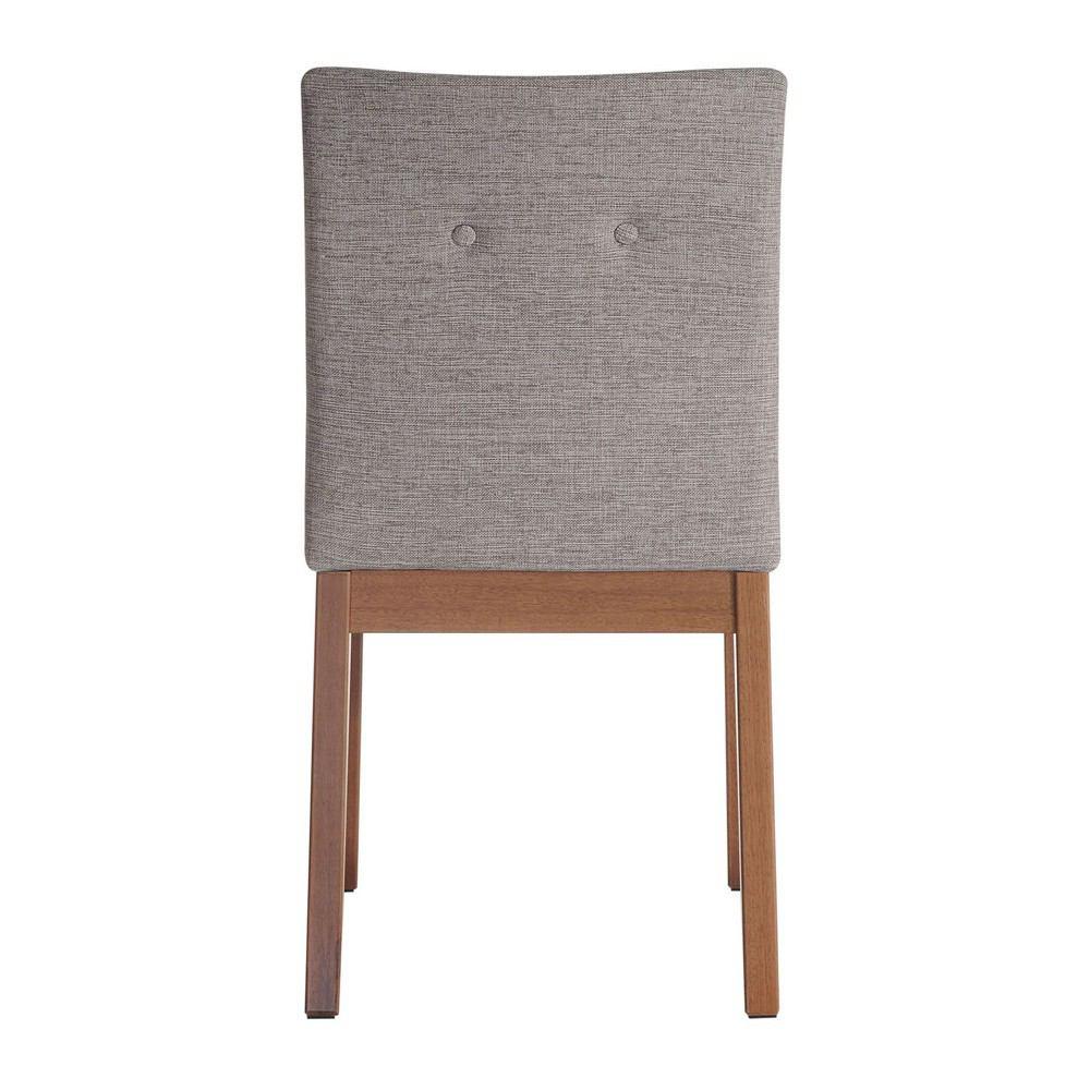 Manhattan Comfort Leroy 2-Piece Dining Chair with Stitched Buttons