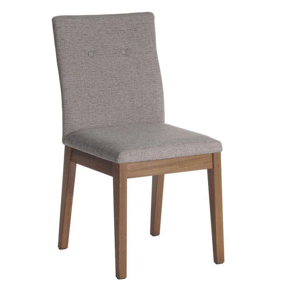 Manhattan Comfort Leroy 2-Piece Dining Chair with Stitched Buttons