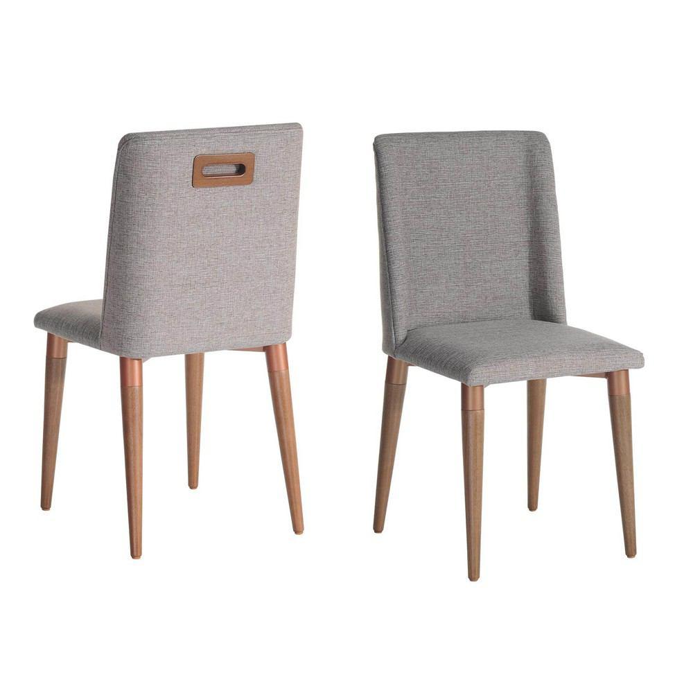 Manhattan Comfort 7-Piece Lillian 62.99" and Tampa Dining Set with 6 Dining Chairs