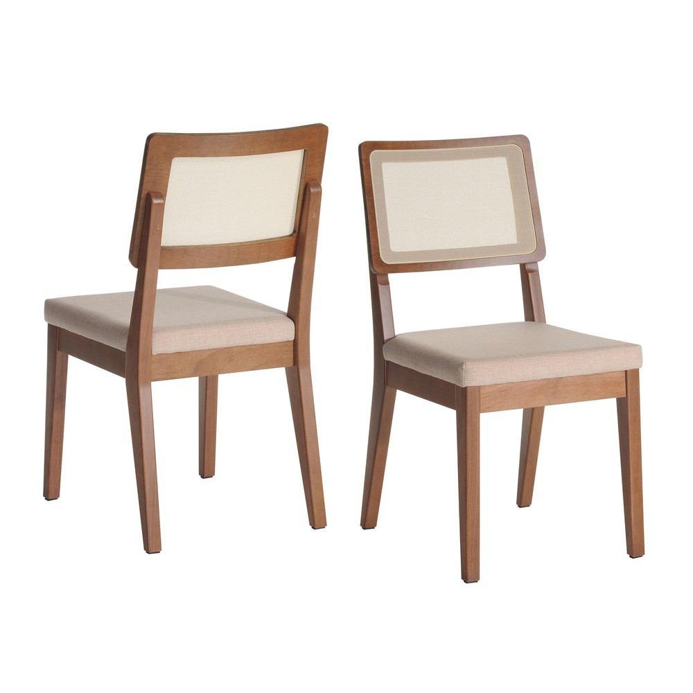 Manhattan Comfort 7-Piece Lillian 62.99" and Pell Dining Set with 6 Dining Chairs