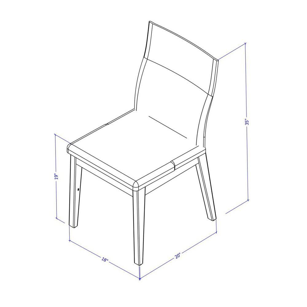 Manhattan Comfort 7-Piece Lillian 62.99" and Duke Dining Set with 6 Dining Chairs