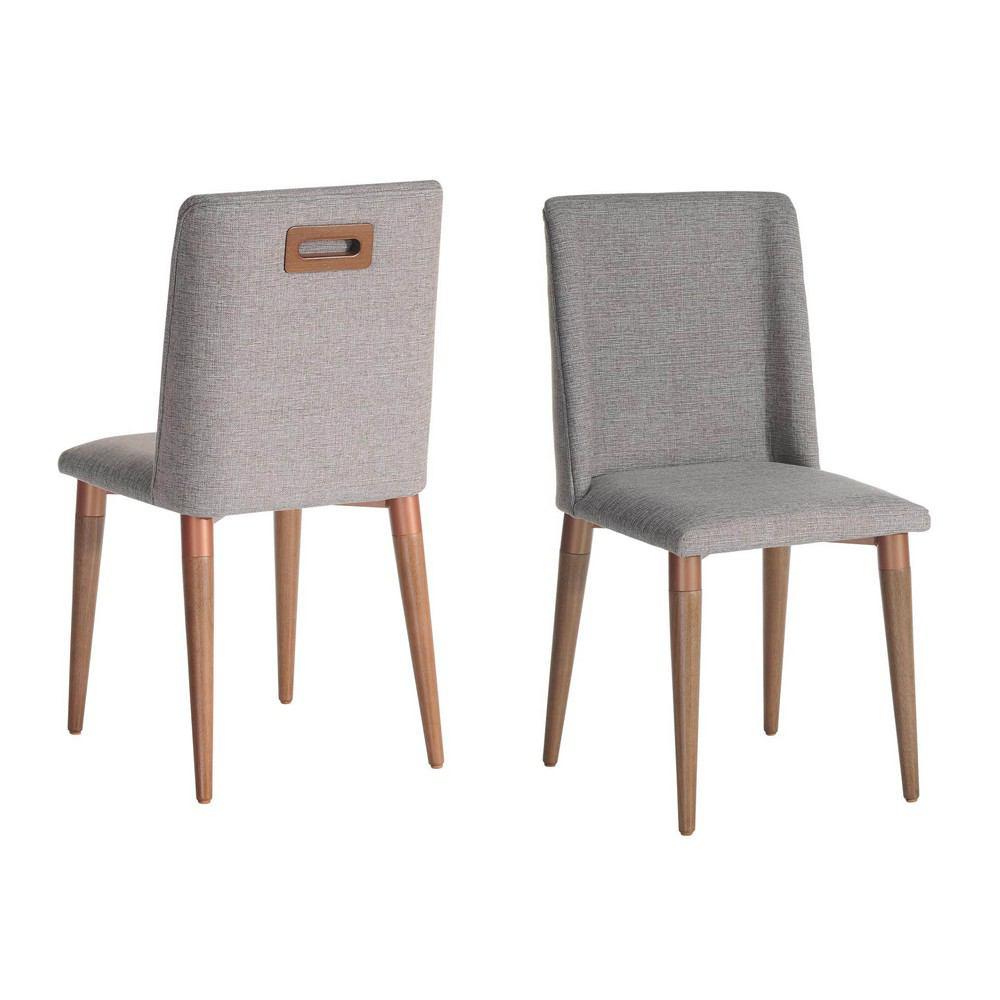 Manhattan Comfort 7-Piece Lillian 62.99" and Tampa Dining Set with 6 Dining Chairs