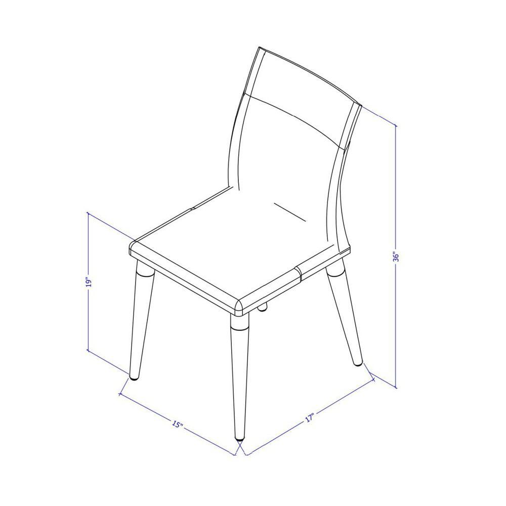 Manhattan Comfort 7-Piece Charles 62.99" Dining Set with 6 Dining Chairs