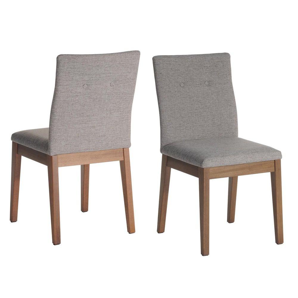 Manhattan Comfort 7-Piece Dover 72.04" and Leroy Dining Set with 6 Dining Chairs