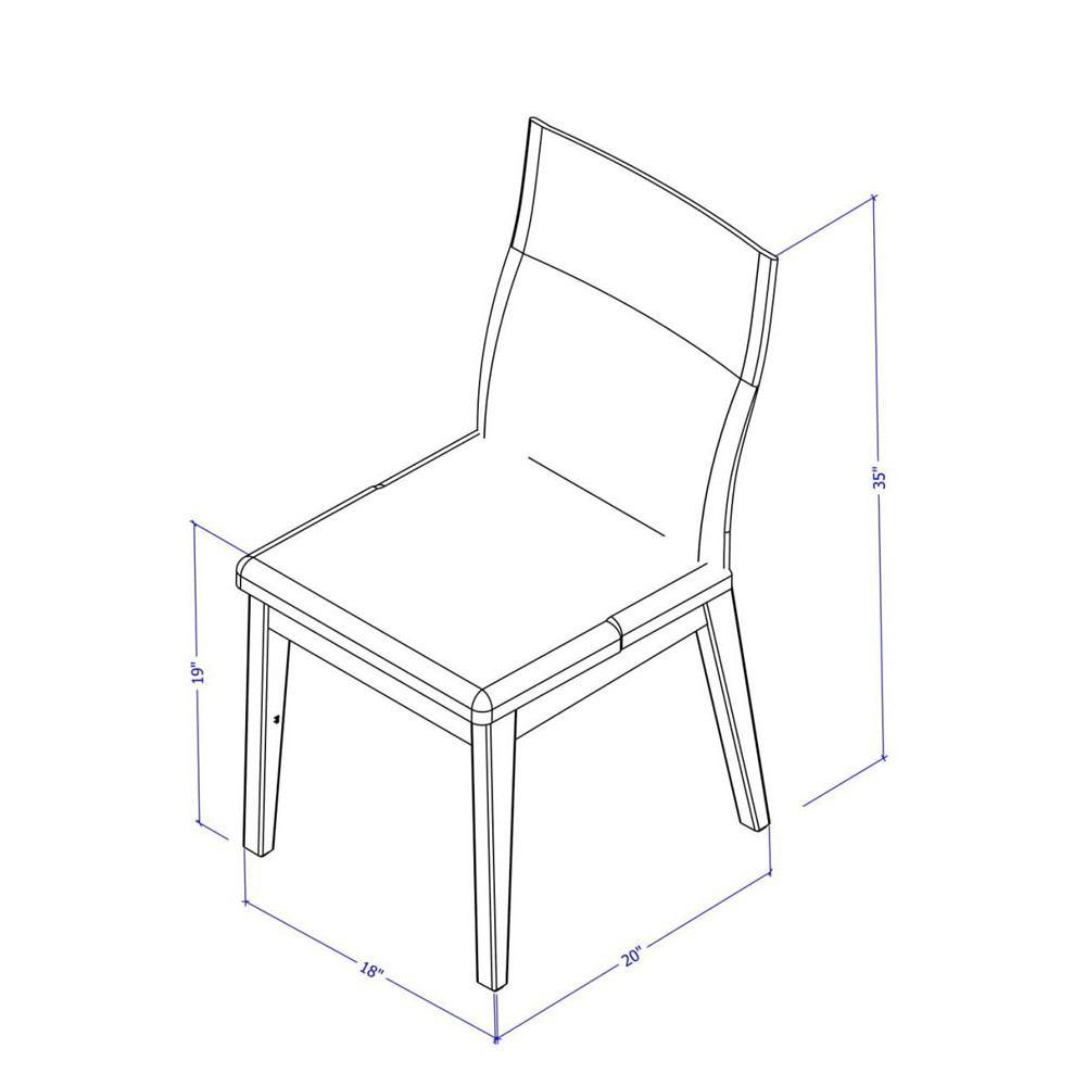 Manhattan Comfort 7-Piece Dover 72.04" and Leroy Dining Set with 6 Dining Chairs