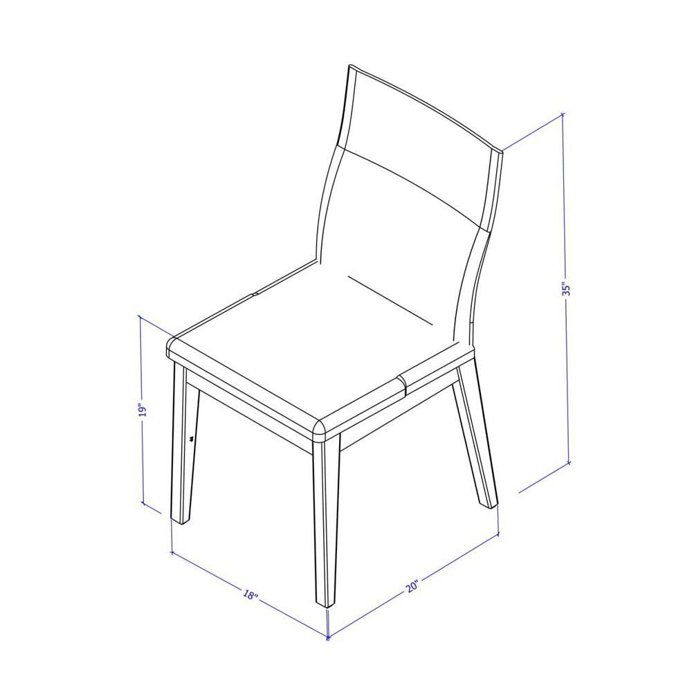 Manhattan Comfort 5-Piece Utopia 47.24" and Duke Dining Set with 4 Dining Chairs