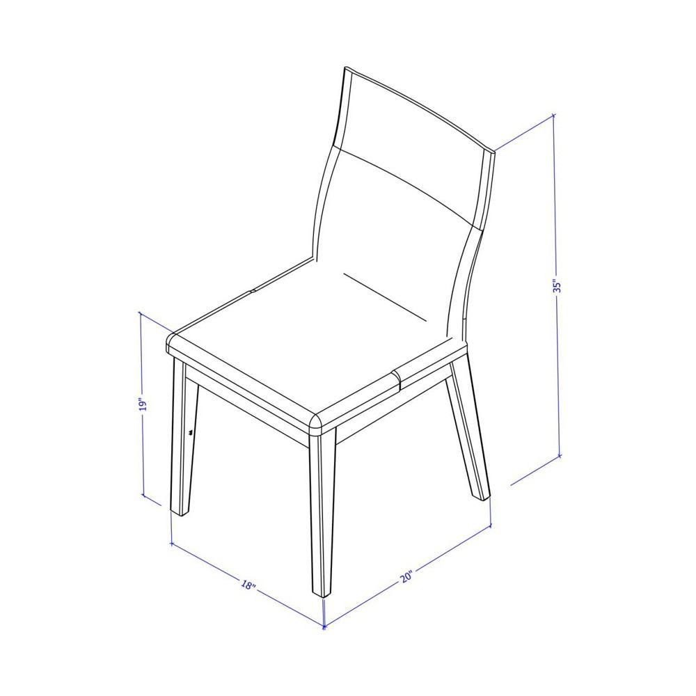 Manhattan Comfort 5-Piece Utopia 47.24" and Leroy Dining Set with 4 Dining Chairs