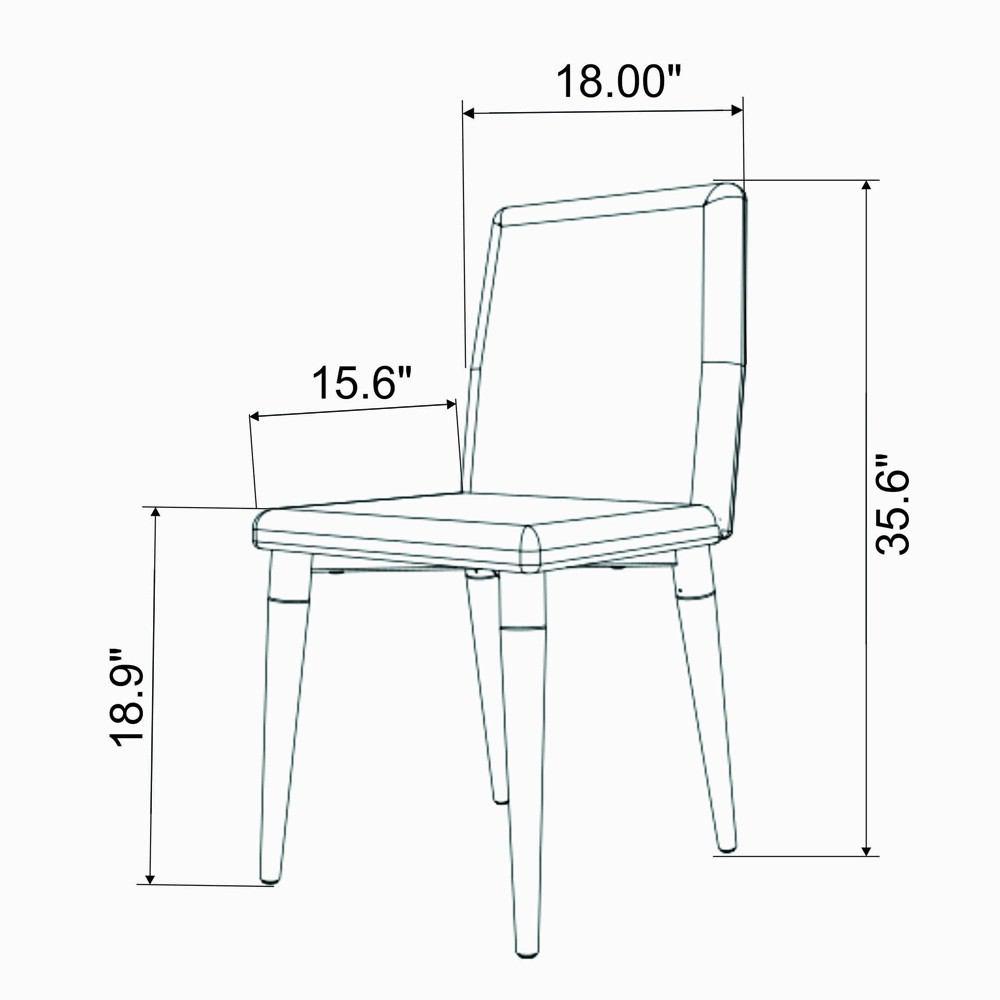 Manhattan Comfort 5-Piece Utopia 47.24" Dining Set with 4 Dining Chairs