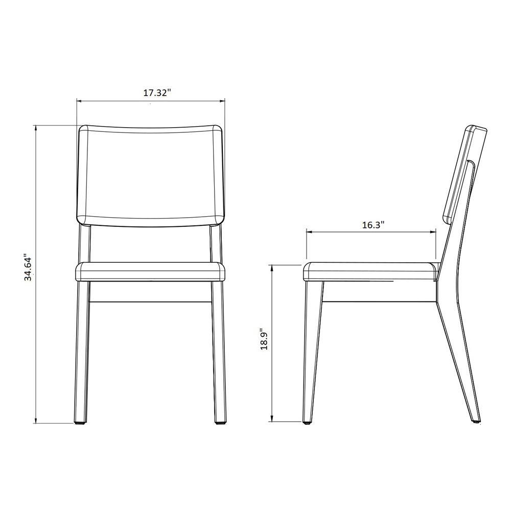 Manhattan Comfort 7-Piece Utopia 62.99" and Dover Dining Set with 6 Dining Chairs