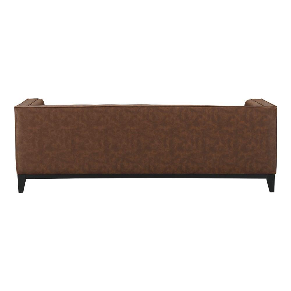 Manhattan Comfort Cadman 2-Piece Camal PU Leather 3-Seat Sofa and 2-Seat Loveseat