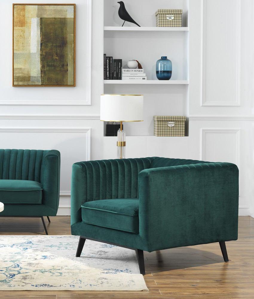 Manhattan Comfort Vandam 2-Piece Velvet Armchairs