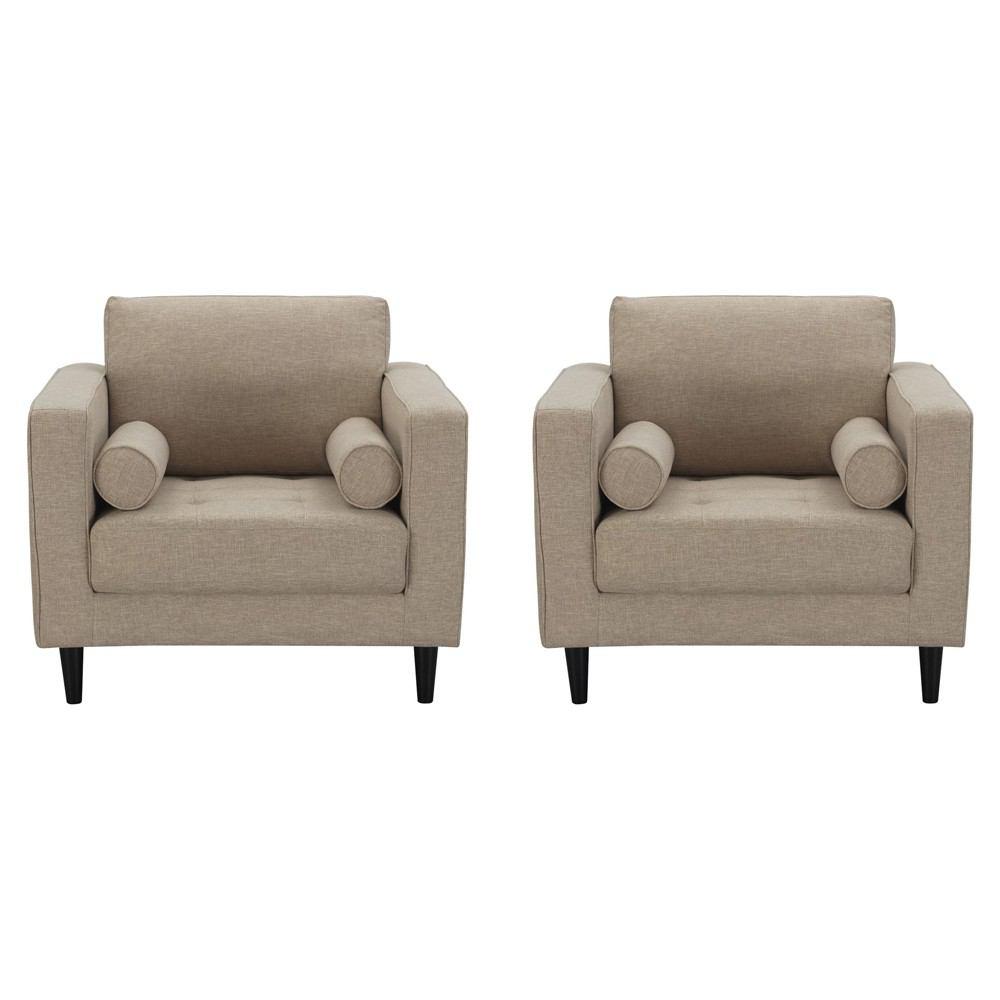 Manhattan Comfort Arthur 2-Piece Tweed Armchairs