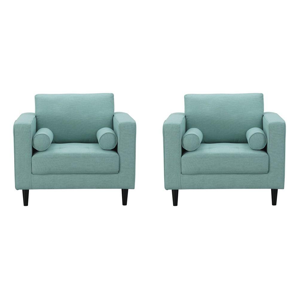 Manhattan Comfort Arthur 2-Piece Tweed Armchairs
