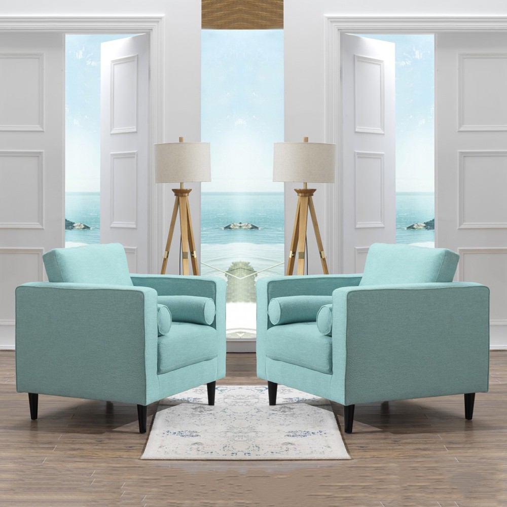 Manhattan Comfort Arthur 2-Piece Tweed Armchairs